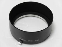 美品　Canon S-60 純正 レンズフード キヤノン FL 55mm 58mm F1.2 等用 メタルフード 送料220円　566_画像1