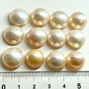 ［マベパール12点おまとめ20g］A 100ct ルース 裸石 宝石 ジュエリー jewelry Pearl マベ貝 半円真珠 ⑧の画像4