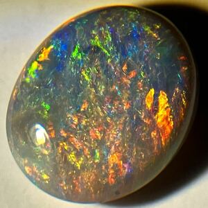 遊色効果抜群!!［天然ブラックオパール1.655ct］A 9.6×7.8mm ルース 裸石 black opal 宝石 ジュエリー jewerly DA0/DA0 テEA8