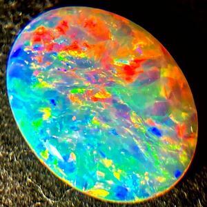 . color exceptionally effective!![ natural white opal 0.885ct]A 9.2×7.1mm loose unset jewel white opal gem jewelry jewerly