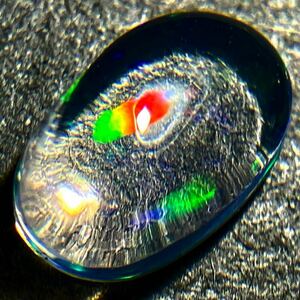 遊色効果!!［天然ウォーターオパール0.691ct］A 8.2×5.0mm ルース 裸石 Water opal 宝石 ジュエリー jewerly