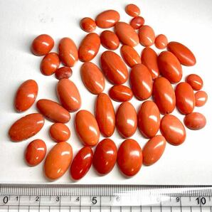 ［天然本珊瑚42点おまとめ60g］A 300ct ルース 裸石 宝石 ジュエリー jewelry coral コーラル サンゴ さんご オーバル カボション DG5☆の画像5