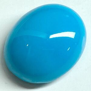 ［天然トルコ石7.615ct］M 約14.2×11.4mmソーティング付 ルース 裸石 宝石 ジュエリー ターコイズ turquoise テDG0