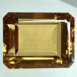 61ct UP!!大粒!!［天然シトリン 61.760ct］A 約26.4×20.5mm ルース 裸石 宝石 ジュエリー jewelry citrine 黄水晶 クォーツ DA0/DA0 テEA5