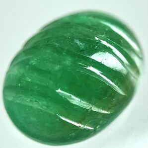 1.2ctUP!!［天然エメラルド1.258ct］A 約7.7×6.1mmソーティング付 ルース 裸石 宝石 ジュエリー emerald ベリル beryl テEA0の画像1