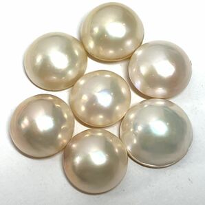 ［マベパール7点おまとめ15g］A 75ct 14.7-16.8mm ルース 裸石 宝石 ジュエリー jewelry Pearl マベ貝 半円真珠 ②S EB7の画像3