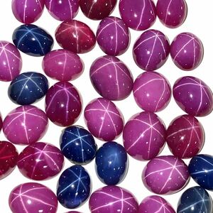 ［リンデンスターサファイアおまとめ100ct］A ルース 裸石 宝石 star sapphire ruby jewelry ジュエリー スタールビー ③