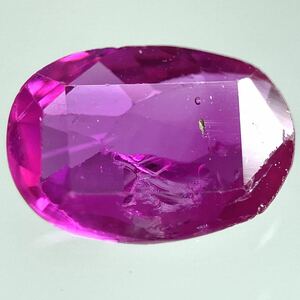 非加熱!!［天然ルビー0.631ct］A 約6.6×4.6mm ルース 裸石 宝石 ジュエリー ruby corundum コランダム DA0/DA0 テEB5