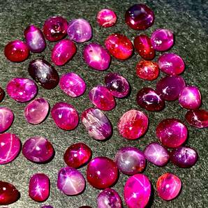 大量!!［天然スタールビーおまとめ20ct］A ルース 裸石 star ruby jewelry コランダム 宝石 ジュエリー スター効果の画像4