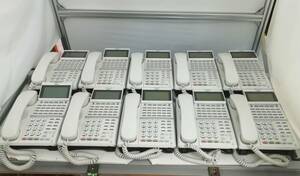 * prompt decision 10 pcs. set *NEC DT400 series UNIVERGE 32 button standard telephone machine DTZ-32DLK-2D(WH) electrification verification only same day shipping Junk [H24010414]