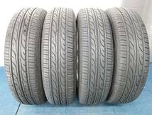 ★8-8.5分山★21年製★ ダンロップDIGI-TYRE EC202 155/65R14　ダイハツ純正ホイール 14×4.5J +45 4H-100 4本セット　E651_画像2