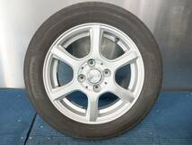 ★8-8.5分山★21年製★ PRACTIVA 155/65R14　社外ホイール 14×4.5J +45 4H-100 4本セット 軽自動車等　E711_画像3