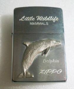 魚　釣り　Dolphin イルカ 　Little Wildlife　未使用に近い シルバー色　　ZIPPO