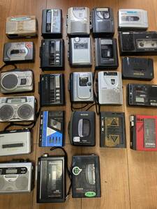 カセットレコーダー ポータブルカセットプレーヤー カセットプレーヤー SONY Panasonic SANYO AIWA 25台まとめて売る