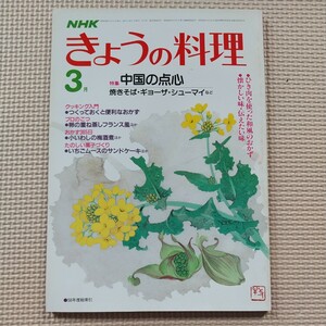  【昭和レトロ】雑誌 NHK きょうの料理 昭和59年3月号 特集 中国の点心 焼きそば ギョーザ シューマイ イチゴムースのサンドケーキ 他 