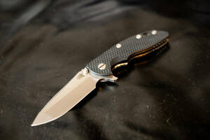 HINDERER KNIVES XM-18 3.5" SPANTO TRI-WAY STONEWASH BLACK G-10 ヒンダラー