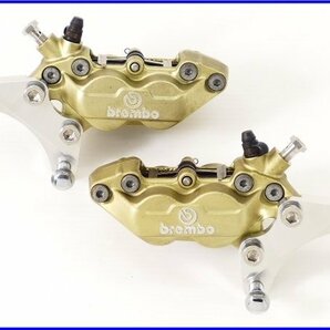 ★ 《M1》良品♪ZRX1100 ZRX1200 ブレンボ 4POTフロントキャリパー＆サポートset♪90mm/40mm♪GPz900R/GSX-R1100/GSF1200の画像1