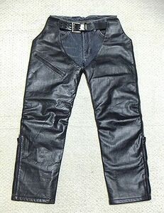  finest quality :ROUGH&ROAD( rough & load ). separate type leather chaps STANDARD(M/ cotton inside go in /EZ chaps / fine quality. cow leather / total height 100/ leather ntsu/degner)