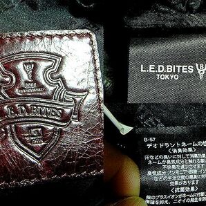 極上:L.E.D.BITES.レザー ショルダー バッグ(ボルドー/口折れ式/ジップ開/ジップ開/H24W34D2/旅行.買い物/消臭 抗菌 作用/decade zer type)の画像5