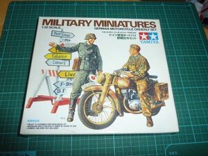 送料￥140~☆1/35　ドイツ軍用オートバイ野戦伝令セット　タミヤ DKW NZ350　GERMAN MOTORCYCLE ORDERLY SET