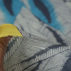 ♪インポート特集◆miroglioイタリア製コットンシルクフェザープリント 黄色 巾：145cm♪5m[8668]75の画像5