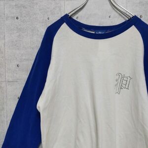 PHATRNK ファットランク 七分袖Tシャツ ホワイト ブルーラグラン L ストーン