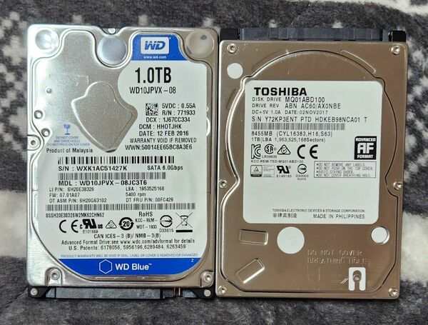 TOSHIBA Western Digital HDD 2.5インチ1TB