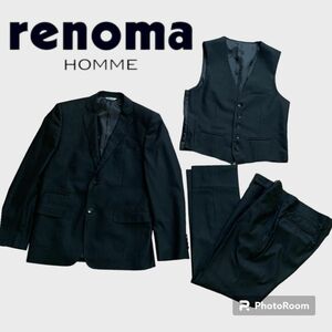 【26日迄9800→9000】スリーピースrenoma HOMME スーツ AB4