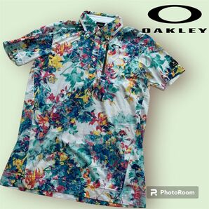 【1日迄5980→5480】美品OAKLEY 総柄シャツ スカル