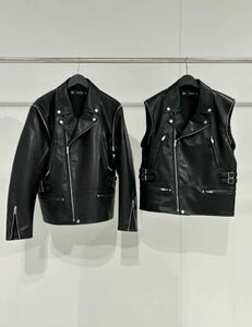 新品未使用　24SS GU X undercover ライダースジャケットサイズXL black human made fragment supreme