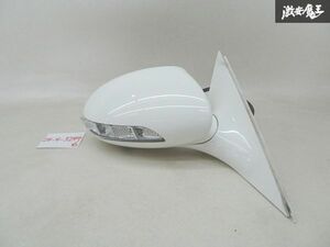 【動作点灯OK】 ベンツ 純正 W221 Sクラス 前期 ドアミラー 左 左側 7+8ピン ウインカー ウェルカムランプ付 白系ソリッド 棚7-2