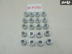 【きれい】 社外 汎用 ホイールナット ナット スチール 貫通型 テーパー座面 5穴 5H 20個 M14 P1.5 HEX 約19mm 即納 棚9-1-L