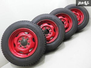 ●【歪み無し!!】 日産 純正 TOPY製 スチール 15.5インチ 6J +40位 PCD139.7 6H BS BLIZZAK W969 215/60R15.5 18y アトラス にて使用 棚W-1