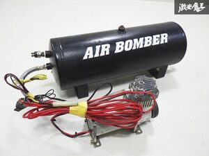 【実動外し】ACC エアボンバー エアサス用 エアータンク スチール 150PSI + VIAIR エアーコンプレッサー 325C 12V エアサス部品 棚H-7