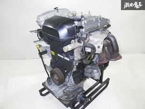 【実動 O/H後テスト走行のみ】純正 SXE10 アルテッツァ 後期 3S-GE エンジン 本体 ヘッド カム サージタンク エキマニ クランクOK 棚32