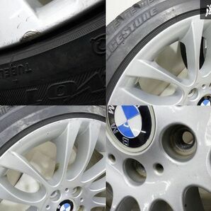 ●【歪み無し!!】 BMW 純正 E90 3シリーズ 18インチ 8J +34 PCD120 5H ハブ径 約72.4ｍｍ ホイール 4本 スタッドレス付 225/40R18 棚R-6の画像7