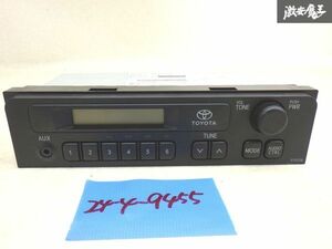 【保証付】 TOYOTA トヨタ 純正 200系 ハイエース レジアスエース ラジオ AM FM AUX 1DIN 86120-26191 実働外しA-5-3