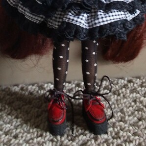 ブライス＊靴＊シューズ＊モモリータ・プレタ＊厚底＊赤＊ゼログッズユニバース＊Blythe outfit＊ZERO Goods Universeの画像8