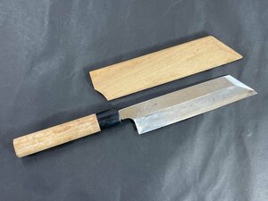 【現状品】佑成 スケナリ むきもの庖丁 和包丁 さや付 刃渡18cm【長期保管品】