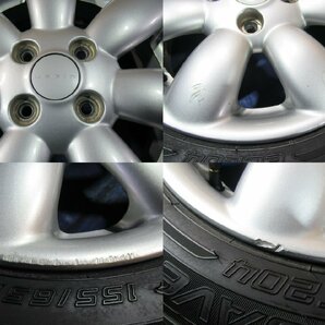 激安即決 スズキ純正 14-4.5J 4H/100 ET45 + DUNLOP 155/65R14 2023年製 中古4本 スペーシア ワゴンR ラパン MRワゴン T008377の画像7