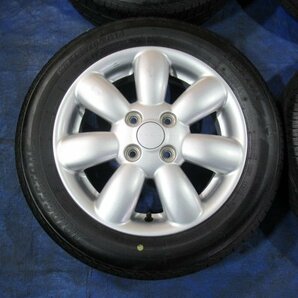 激安売切宣言！5555円～！スズキ 14-4.5J 4H/100 ET45 + BRIDGESTONE 155/65R14 中古4本 スペーシア ワゴンR ラパン MRワゴン T008322の画像5