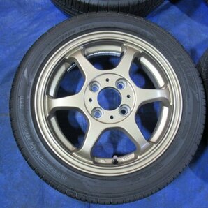 激安売切宣言！5555円～！社外ホイール 14-4.5J 4H/100 ET44 + GOODYEAR 165/55R14 ek ルークス ムーブ ワゴンR ミラ セルボ等！T008314の画像5