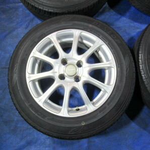 激安即決！VAGGIO 15-6J 4H/100 ET40 + DUNLOP 185/65R15 2021年製 中古4本 ｂB デミオ ティーダ カローラ ウィングロード T008347の画像5