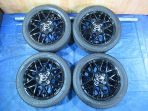 激安売切宣言！5555円～！D.O.S 14-4.5J 4H/100 ET45 + BRIDGESTONE 165/55R14 ek ルークス ムーブ ワゴンR ミラ セルボ等！T008352