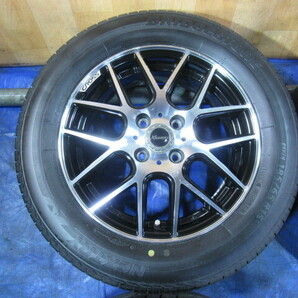 激安即決！CROSS SPEED 15-5.5J 4H/100 ET50 + BRIDGESTONE 185/65R15 2022年製 中古4本 フリード フリードスパイク ハイブリット！T008387の画像3