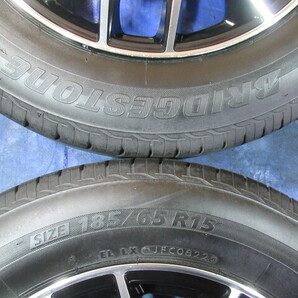 激安即決！CROSS SPEED 15-5.5J 4H/100 ET50 + BRIDGESTONE 185/65R15 2022年製 中古4本 フリード フリードスパイク ハイブリット！T008387の画像8