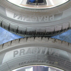 激安即決！ホンダ純正 15-5.5J 4H/100 ET50 + YOKOHAMA 185/65R15 2021年製 中古4本 フリード フリードスパイク ハイブリット T008419の画像8