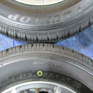 激安売切宣言！5555円～！Exceeder 12-4B 4H/100 ET42 + DUNLOP 145R12 6PR LT 2021/2022年製！ エブリー ハイゼット サンバー T008389の画像8