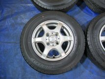 激安売切宣言！5555円～！LAYCEA 12-4B 4H/100 ET42 + DUNLOP 145R12 6PR/8PR LT 2021年製！ エブリー ハイゼット サンバー T008428_画像5