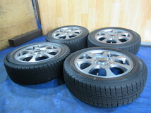 激安即決！ZACK 14-4.5J 4H/100 ET45 + 冬タイヤ 155/65R14 2022年製 中古4本！ タント ワゴンR ウエイク スペーシア T008447_画像2